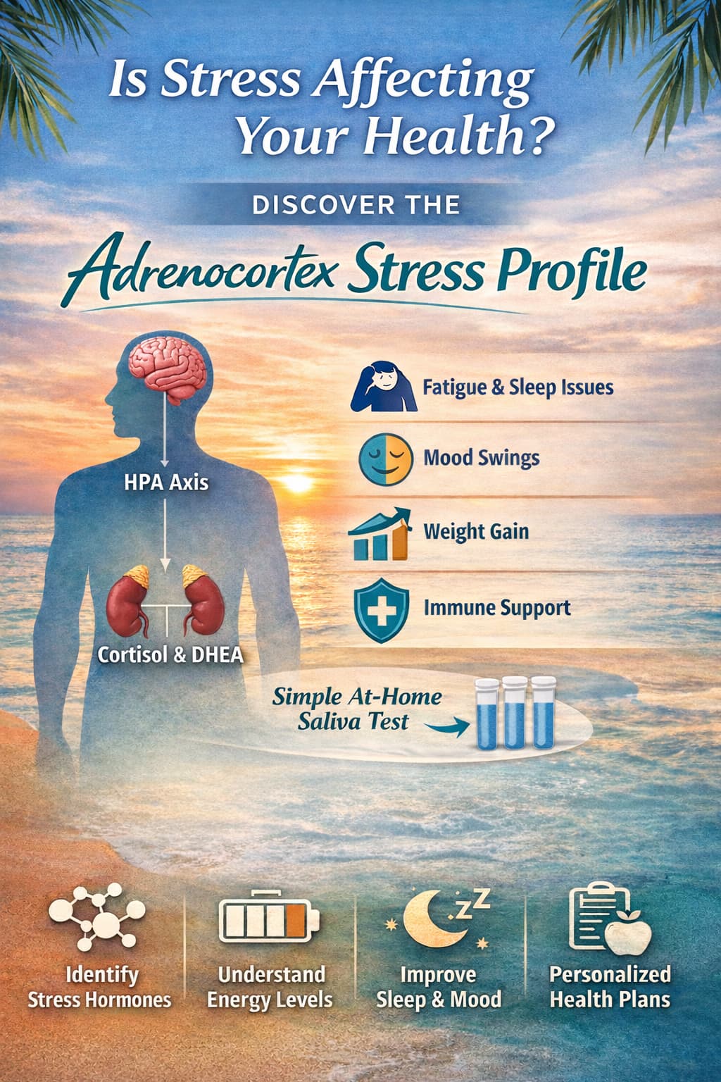 Stress profile diagram listing how stress affects the body